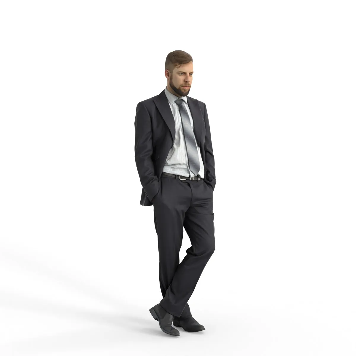 Business Man | bman0306hd2o01p02s | Ready-Posed 3D Human Model (Man / Still)