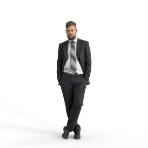 Business Man | bman0306hd2o01p02s | Ready-Posed 3D Human Model (Man / Still)