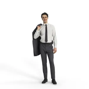 Business Man | grp0002hd2o01p01s | Ready-Posed 3D Human Model (Man / Still)