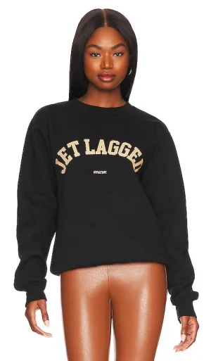 DEPARTURE Jet Lagged Crewneck in Black