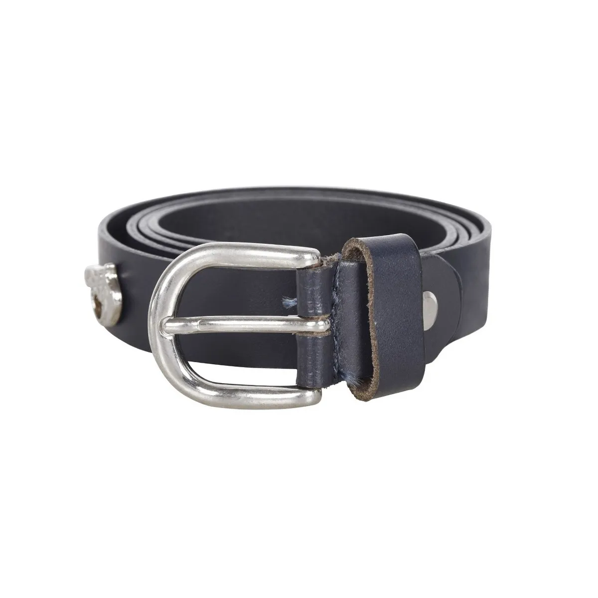 LEATHER BELT WITH HORSE HEAD 2,5CM BY EMMEDI Blue