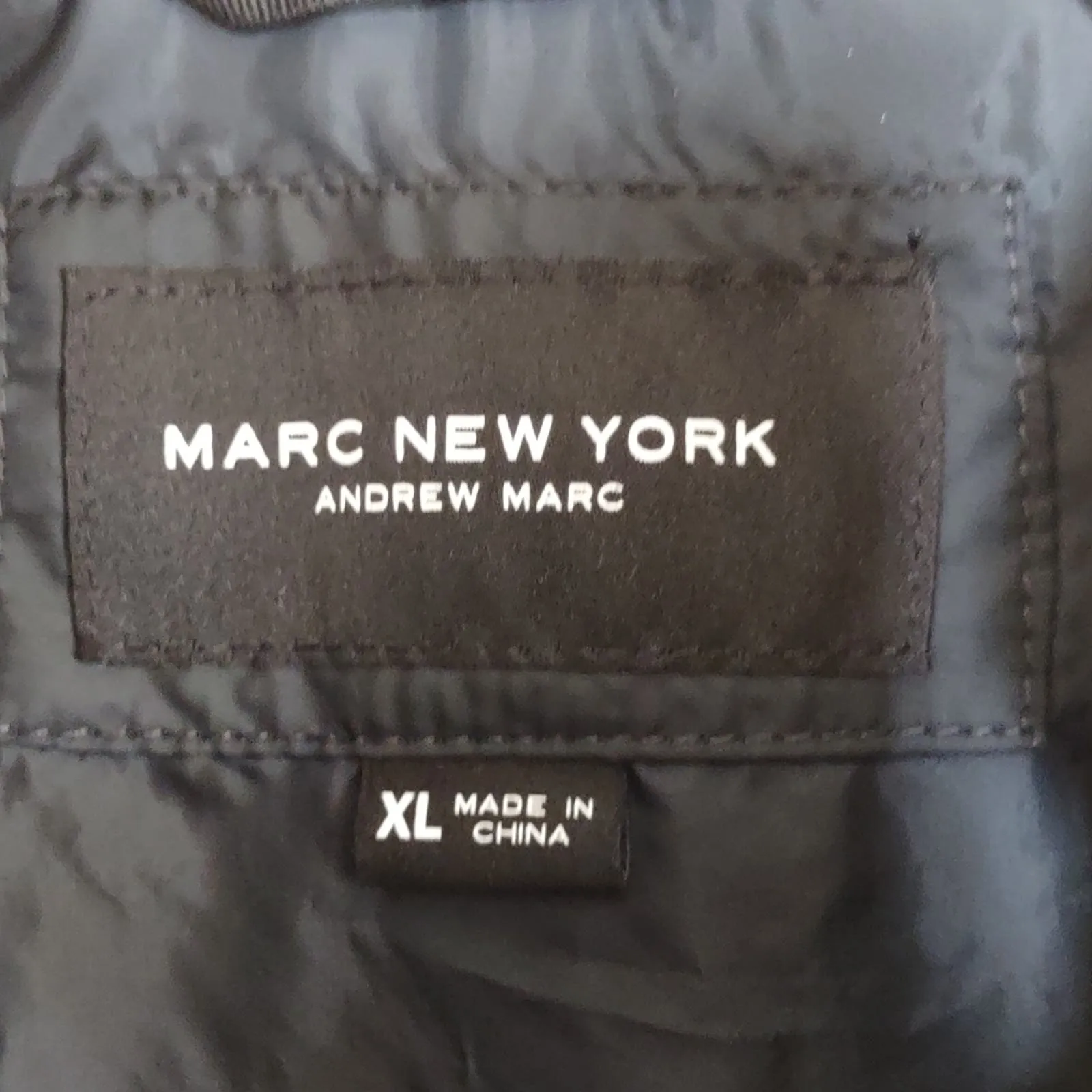 Marc NY Chester Quilted Vest Jacket XL Black