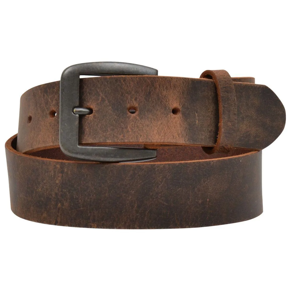 Men's 3D Western Brown Raw Edge Belt D1162