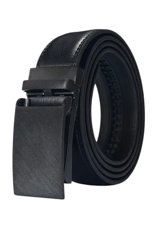 Men's Black Leather Dress Regular Belt