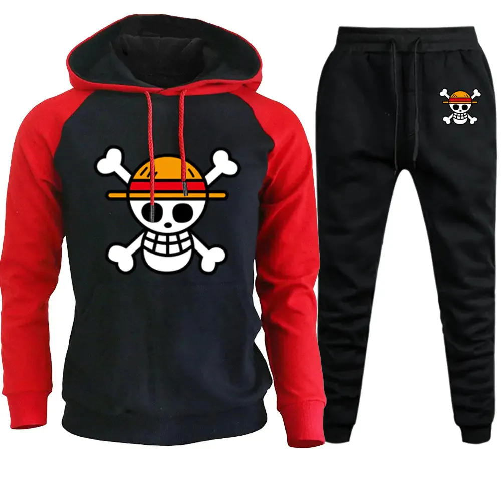 Men's Hoodie Set - Cross-Border Pirate Theme Sportswear