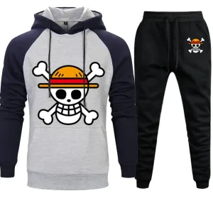Men's Hoodie Set - Cross-Border Pirate Theme Sportswear