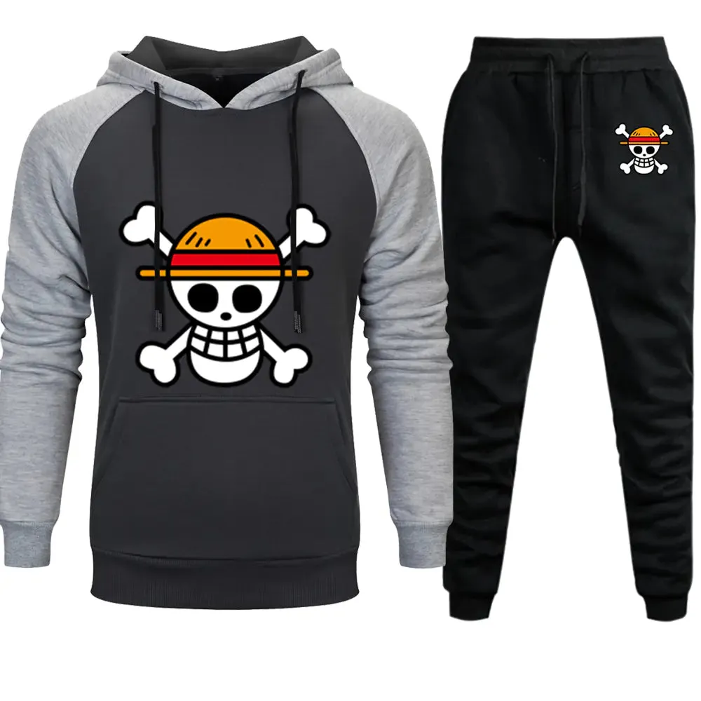 Men's Hoodie Set - Cross-Border Pirate Theme Sportswear