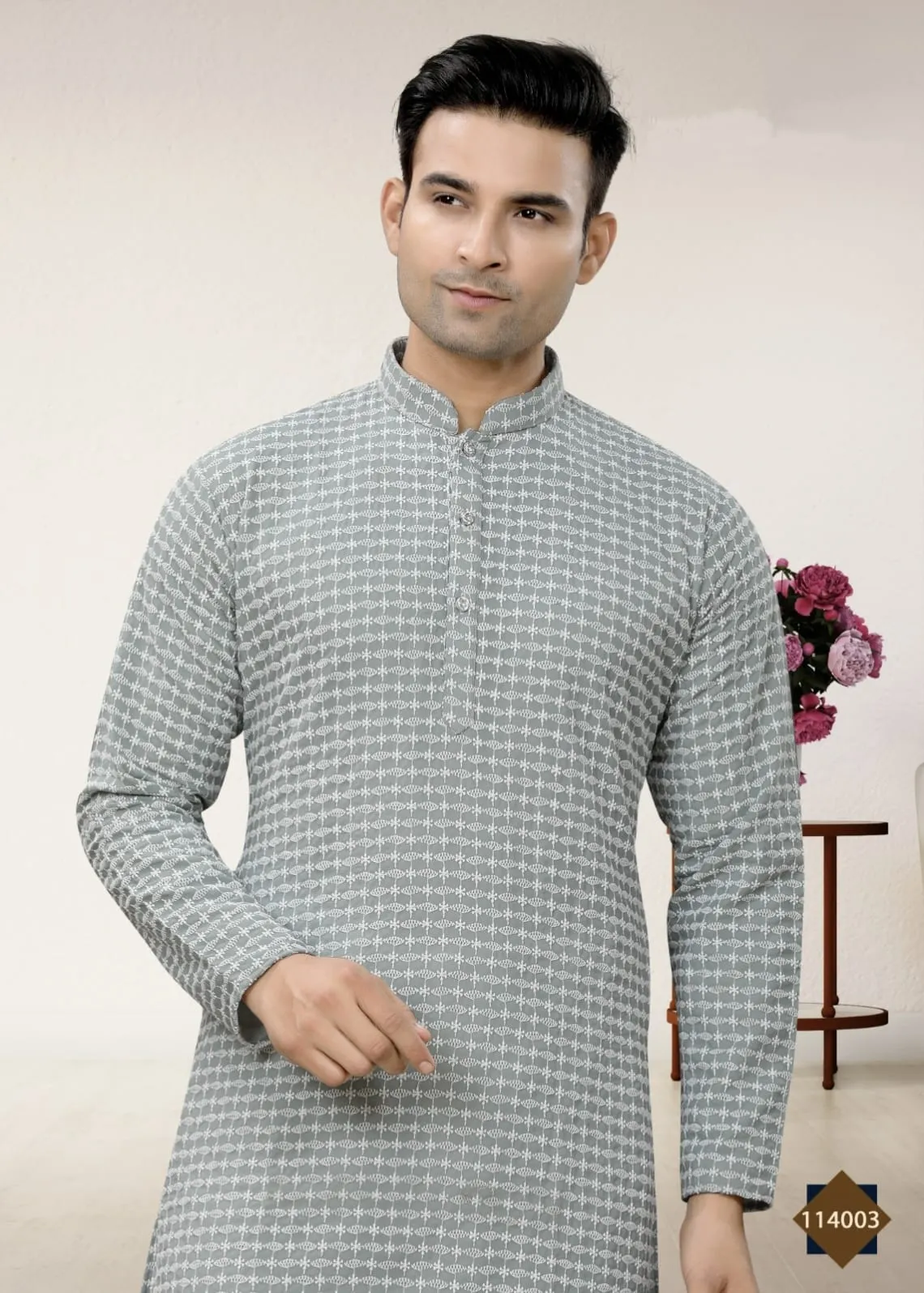 Party Wear Lucknowi Work Kurta Pajama Vol-114