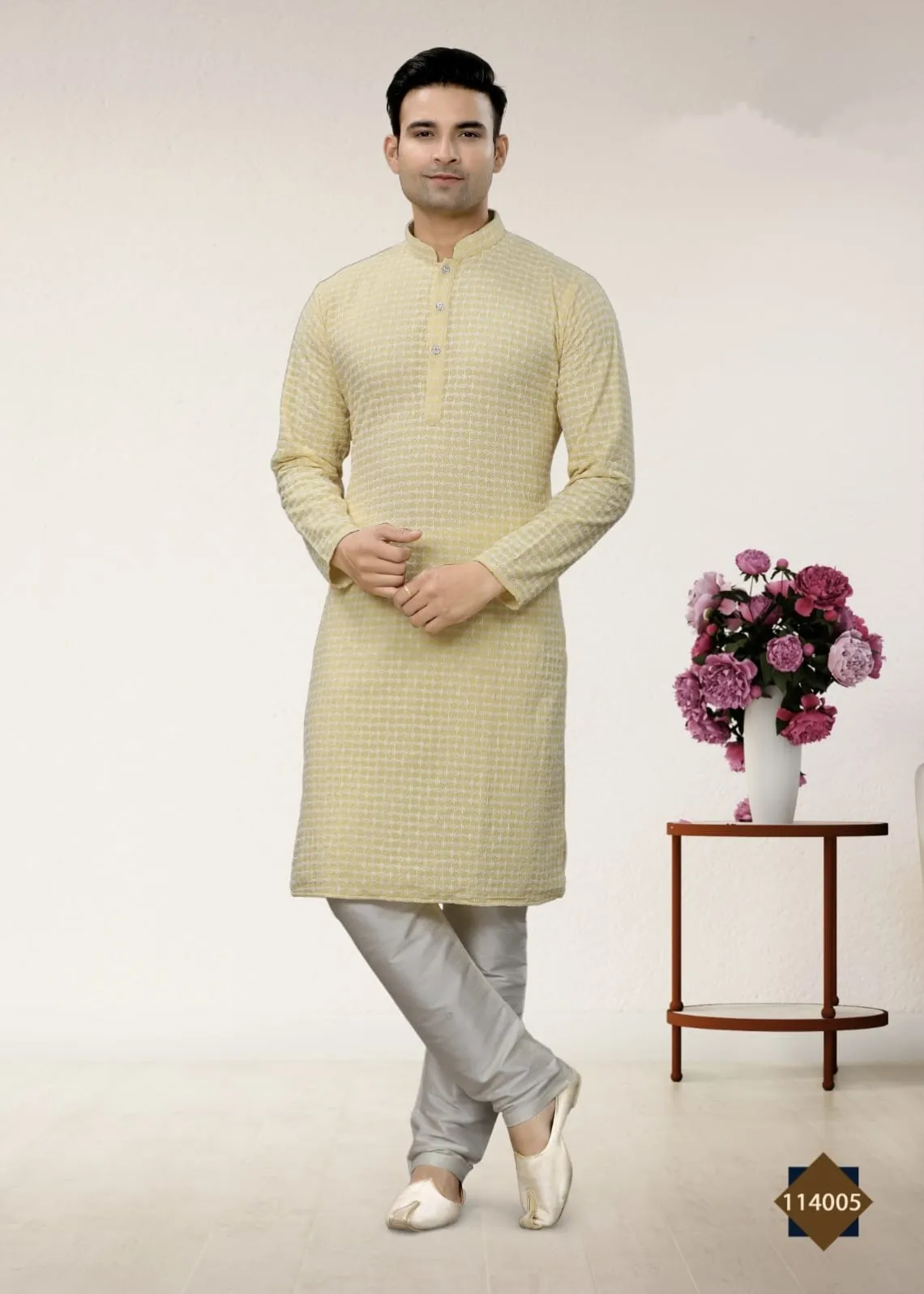 Party Wear Lucknowi Work Kurta Pajama Vol-114