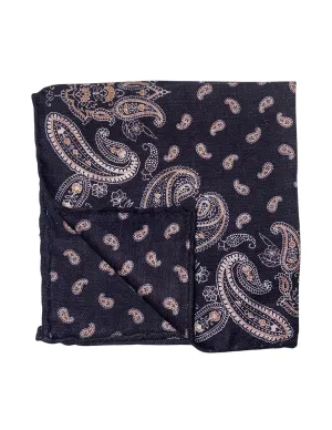 Pocket Square | Nero & Camel