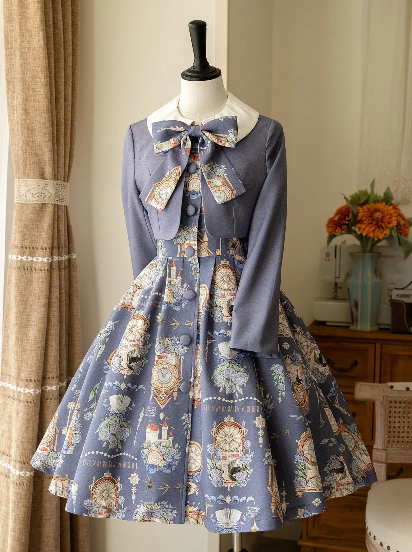 Print Legant Jacket Dress Classical Set Echo Eternal Echo Lotor