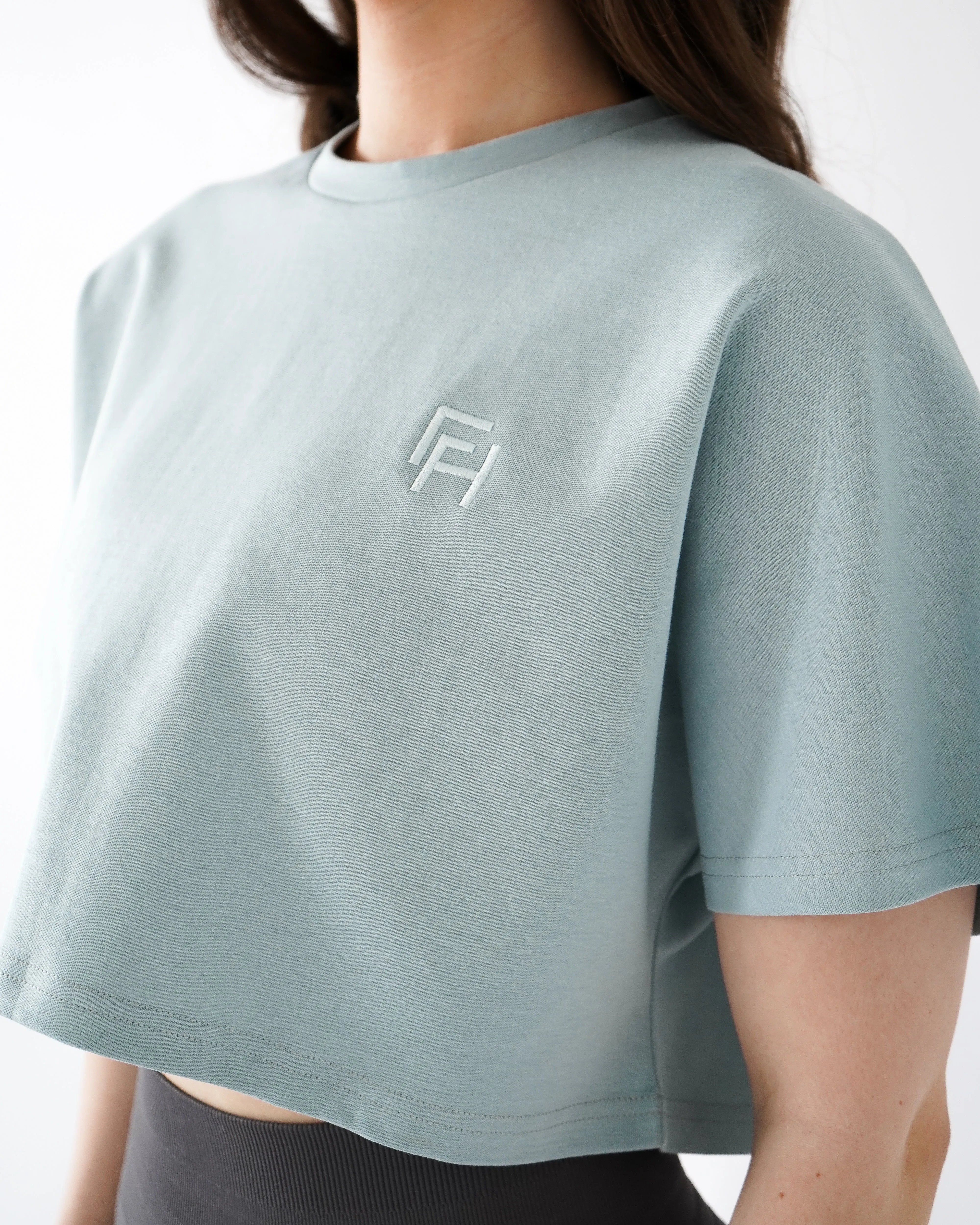 Relaxed Crop Top - Ice
