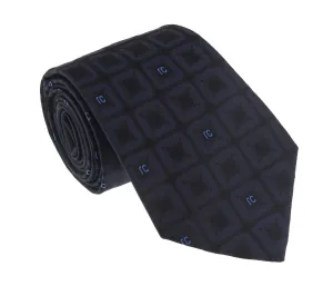 Roberto Cavalli ESZ033 04500 Navy Blue Geometric Square Tie