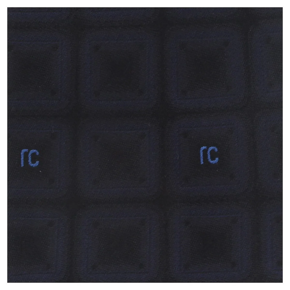 Roberto Cavalli ESZ033 04500 Navy Blue Geometric Square Tie