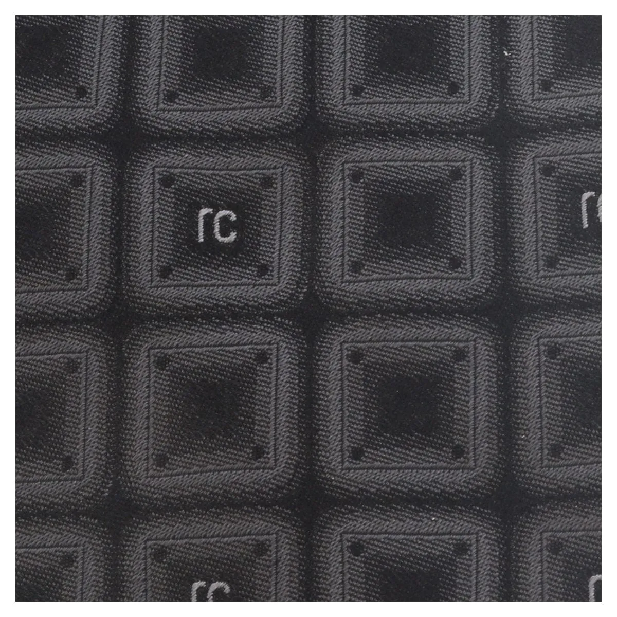 Roberto Cavalli ESZ033 05001 Grey Geometric Square Tie