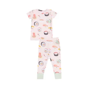 Sushi Shortsleeve Loungewear Set - Pink