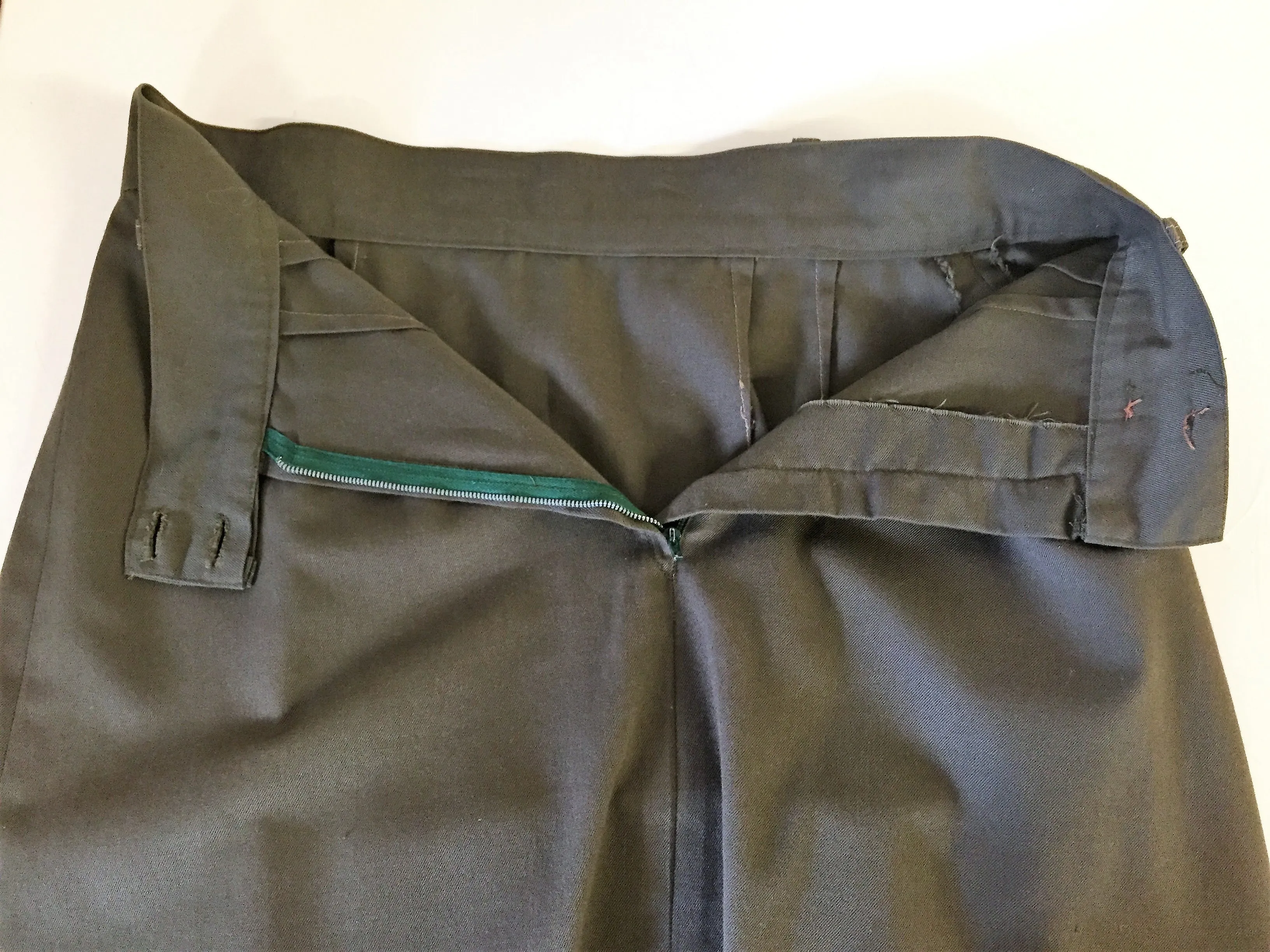 Vintage 1970's 80's Brownish Gray Businesses Mini Skirt